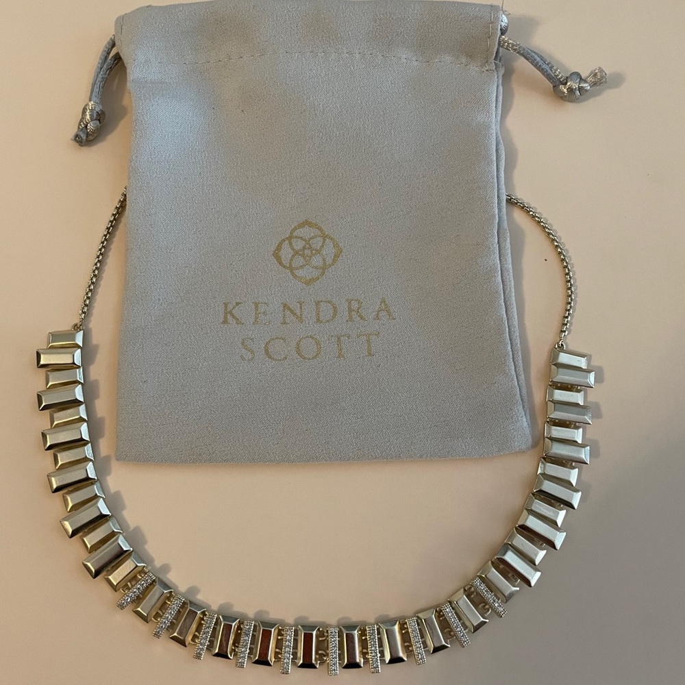 Kendra Scott Gold Adjustable necklace CZs NWOT